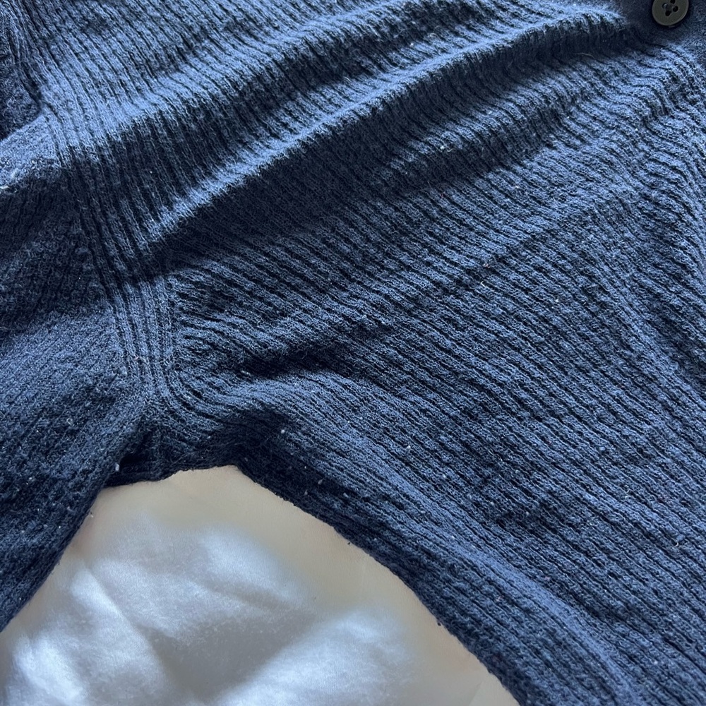 Navy Blue Button Sweater - Picture 6 of 6